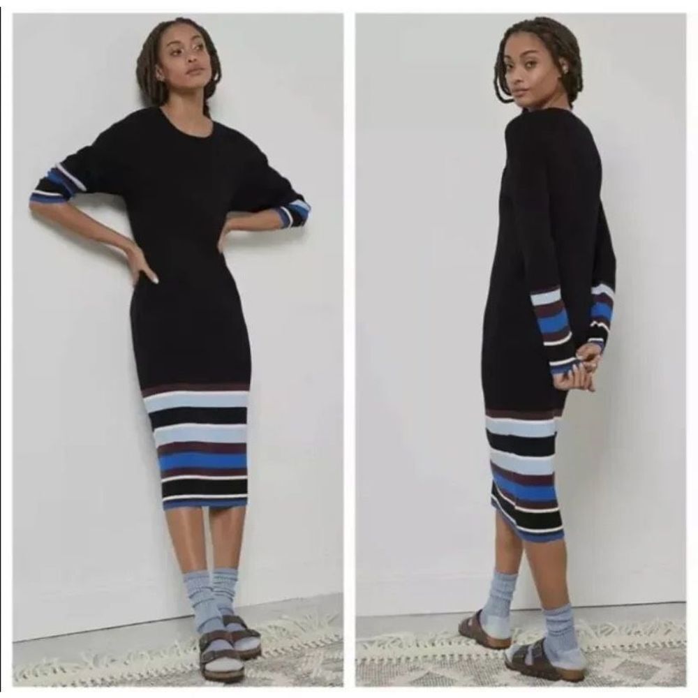 Saturday Sunday Anthropologie Parvati long sleeve Midi sweater Dress size small